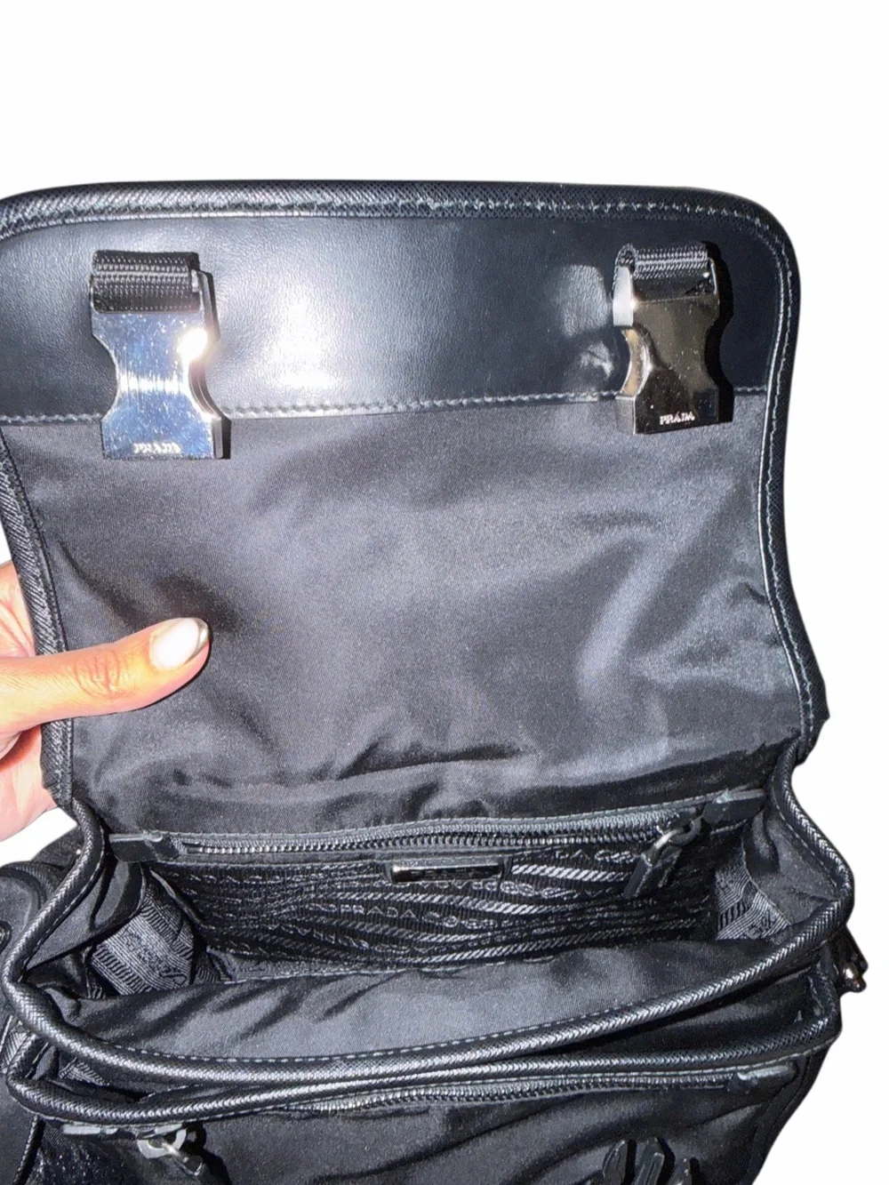 Prada Black Nylon Messenger Bag with Adjustable Strap